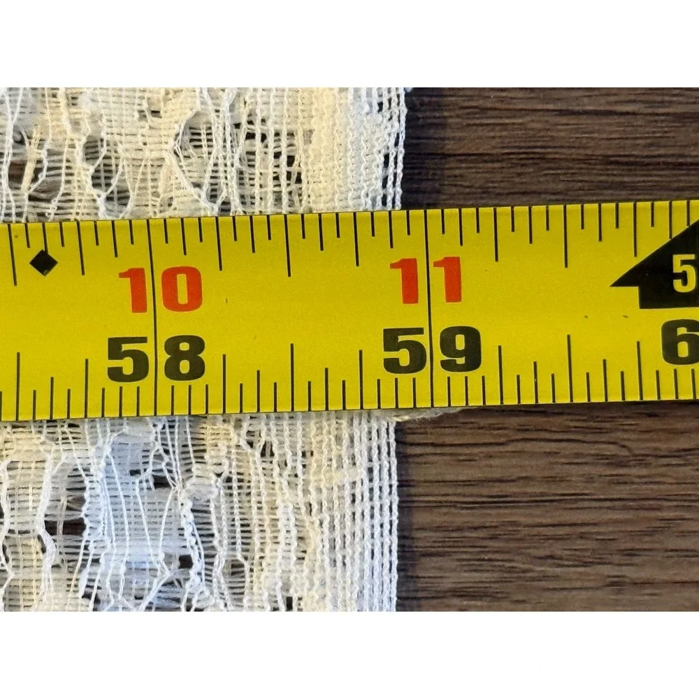 Vintage Floral Lace Curtain Panel White   L58
